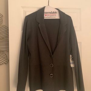 Charcoal knit blazer NWT